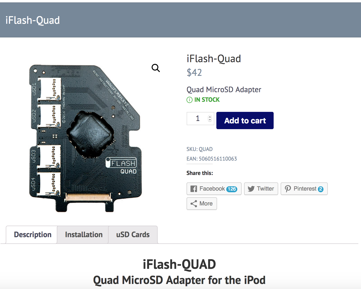 ipod classic iflash quad