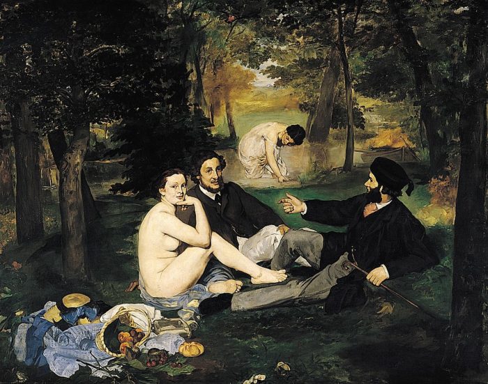 公園に裸婦を描いて酷評を浴びたエドゥアール・マネの「草上の昼食」