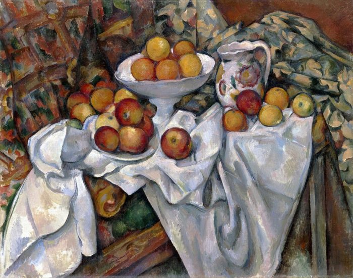 ポール・セザンヌ 「リンゴとオレンジのある静物」1895-1900年。オルセー美術館
